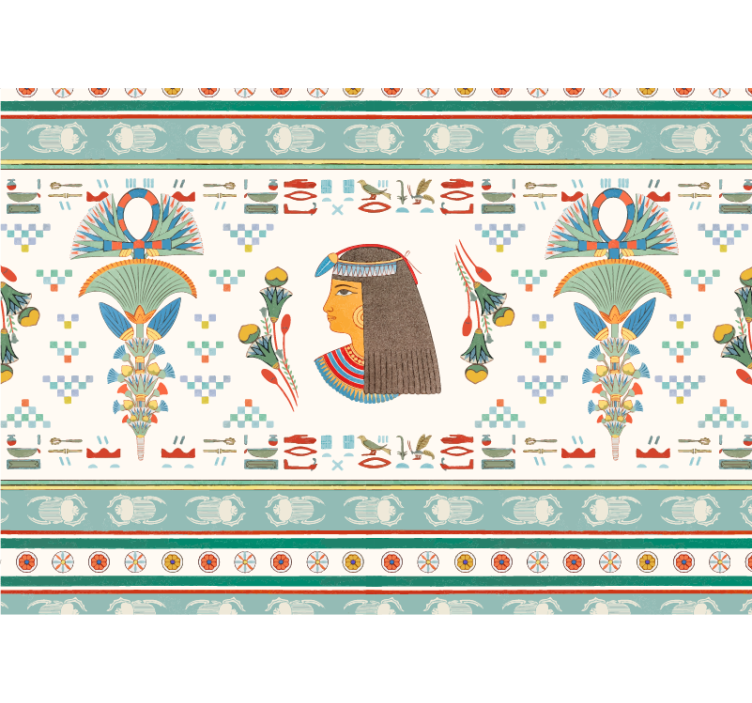 Fotomural arte perfil de mujer egipcia - TenVinilo