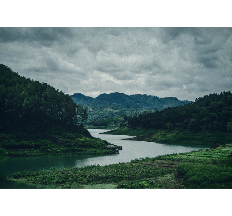 Papel pintado paisaje paisaje de agua sereno - TenVinilo