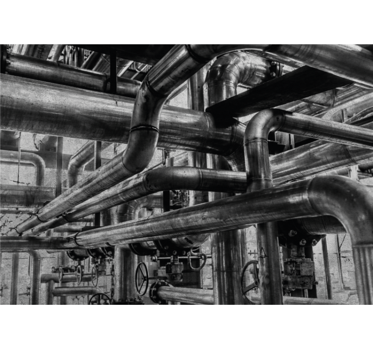 Fotomural textura patrones de tuberías industriales - TenVinilo