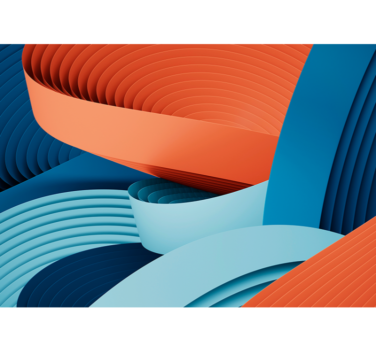 Fotomural abstracto capas de papel dinámicas - TenVinilo