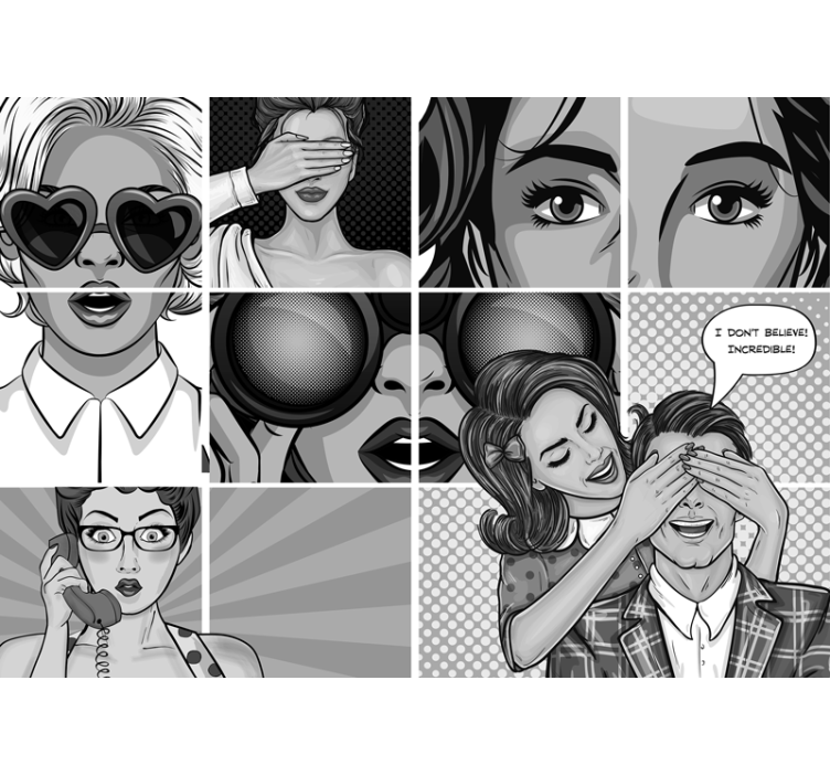 Fotomural arte expresiones de pop art - TenVinilo