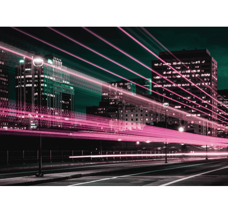 Fotomural ciudad rush del horizonte urbano - TenVinilo