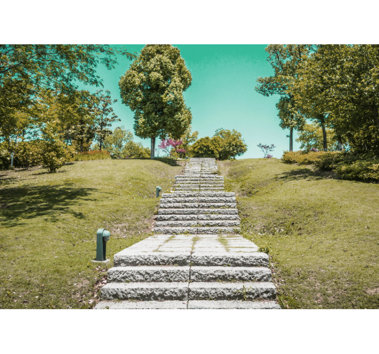 Papel pintado naturaleza escalera a la naturaleza - TenVinilo