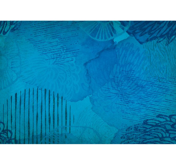 Fotomural abstracto patrones texturizados azules - TenVinilo