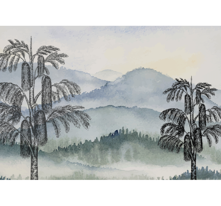 Fotomural naturaleza paisaje de montaña - TenVinilo