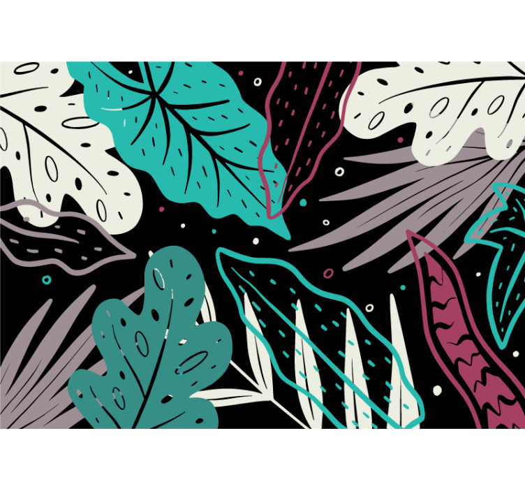 Papel pintado naturaleza motivos de hojas decorativas - TenVinilo