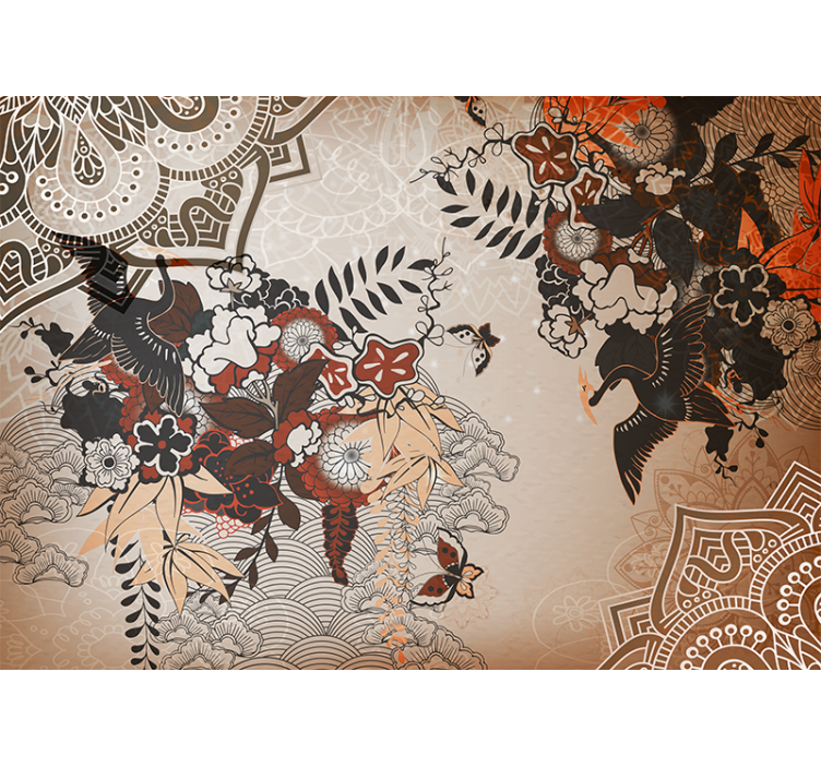 Fotomural mandala patrones florales mandala - TenVinilo