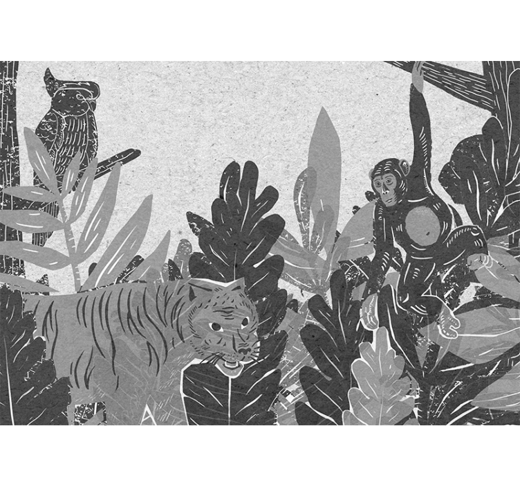 Fotomural animales escena de exploración salvaje - TenVinilo