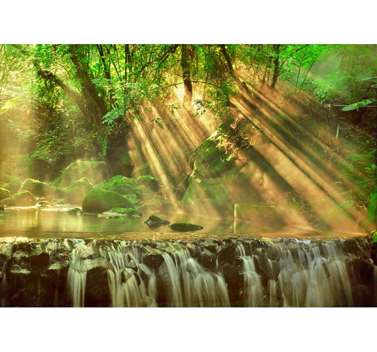 Fotomural naturaleza verde fluyente - TenVinilo