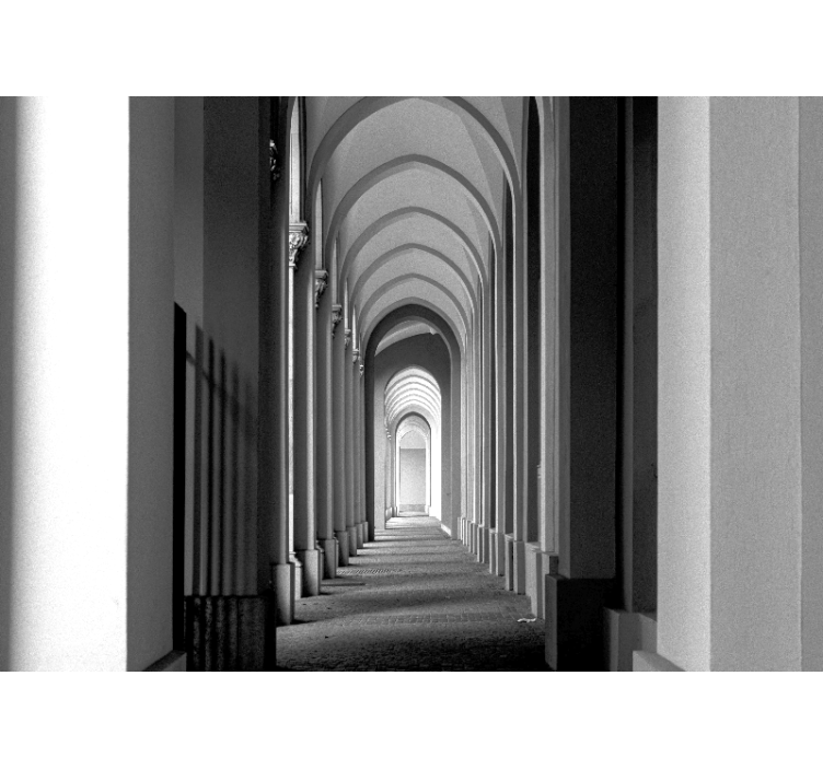 Fotomural ciudad perspectiva de arco arquitectónico - TenVinilo