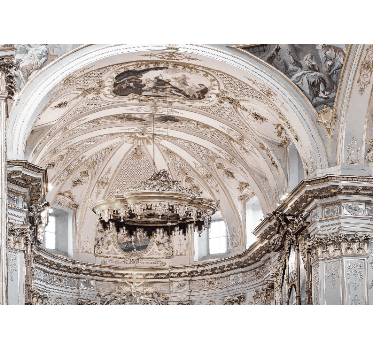 Fotomural arte clásico diseño de techo ornamental - TenVinilo