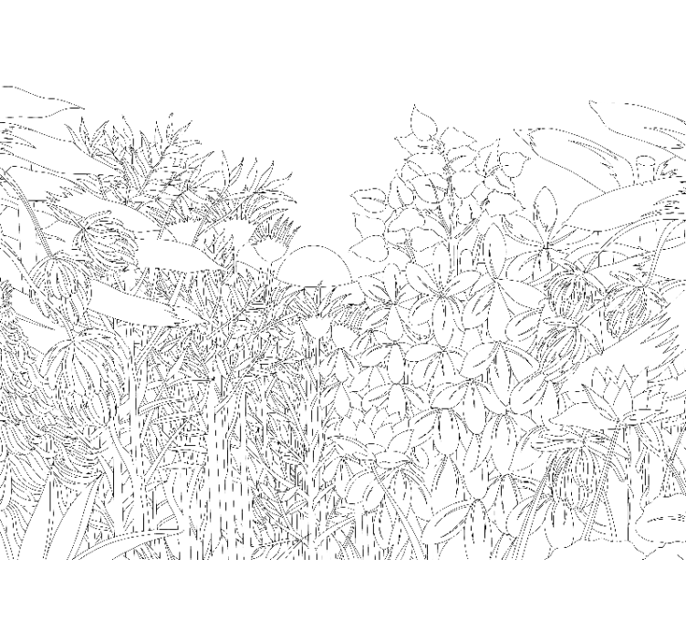 Mural de pared flores patrón natural floral - TenVinilo