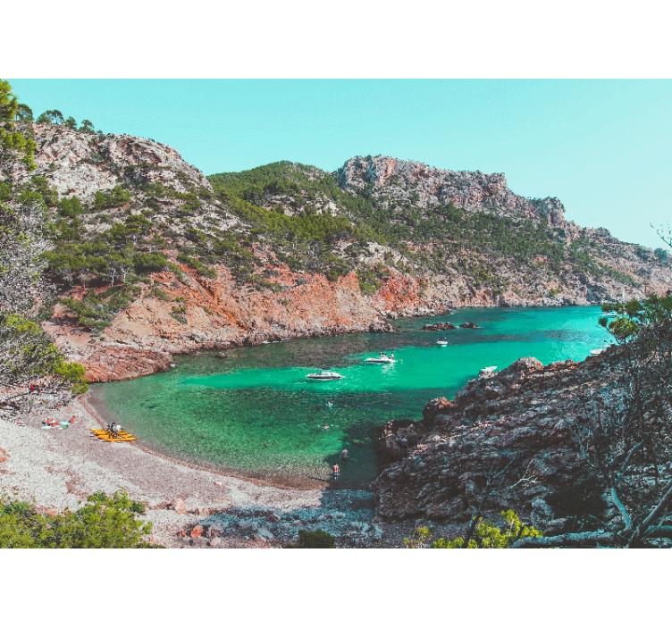 Papel pintado paisaje vista al mar cove - TenVinilo