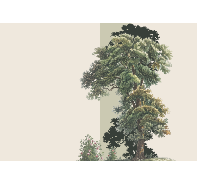 Papel pintado naturaleza paisaje colorido de hojas - TenVinilo