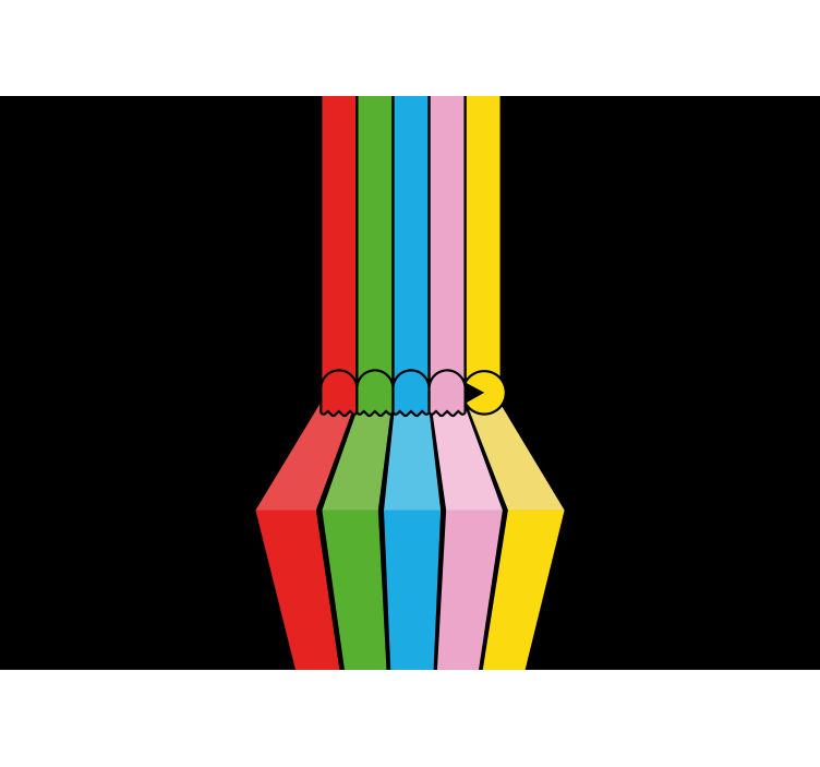 Fotomural arte urbano trazos de lápiz coloridos - TenVinilo