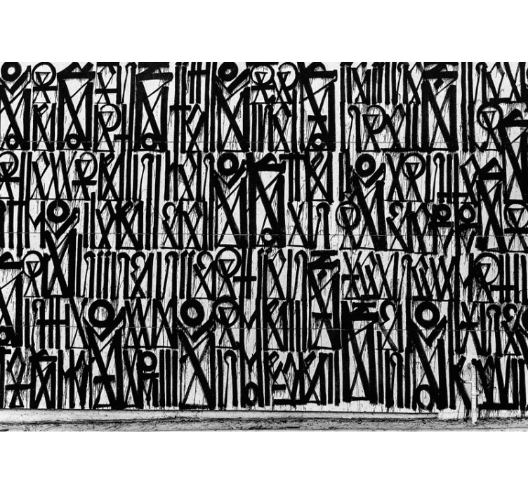 Fotomural arte urbano patrones abstractos negros - TenVinilo