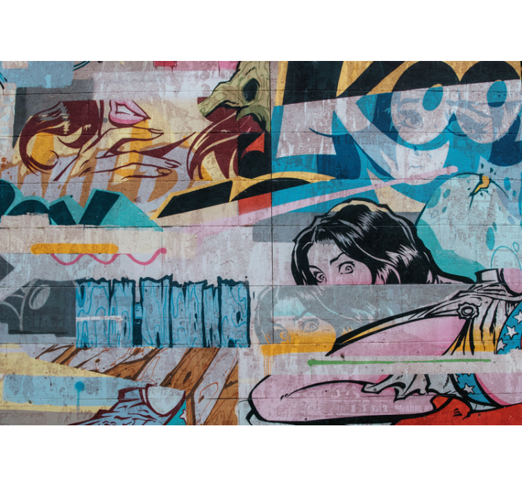 Fotomural arte urbano graffiti metropolitano - TenVinilo