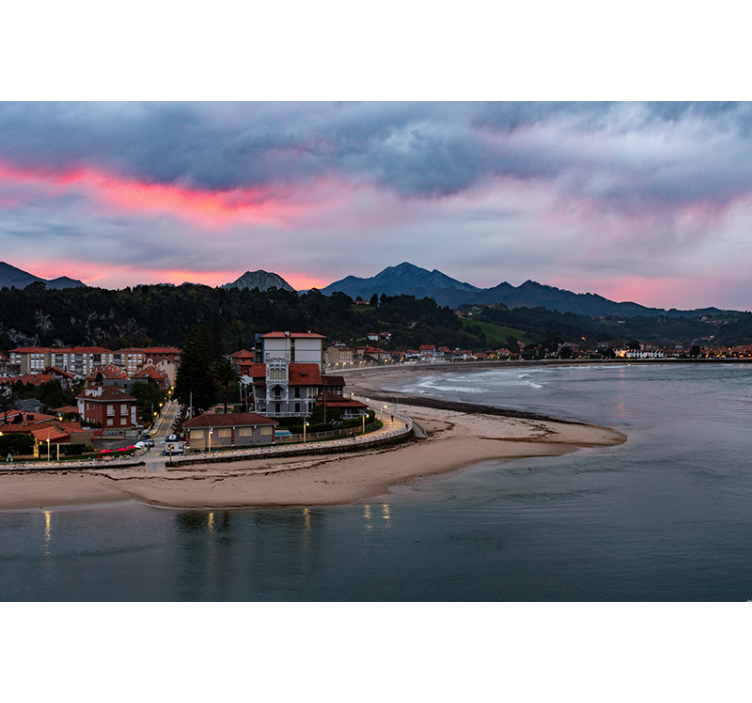 Fotomural mar Ribadesella atardecer - TenVinilo