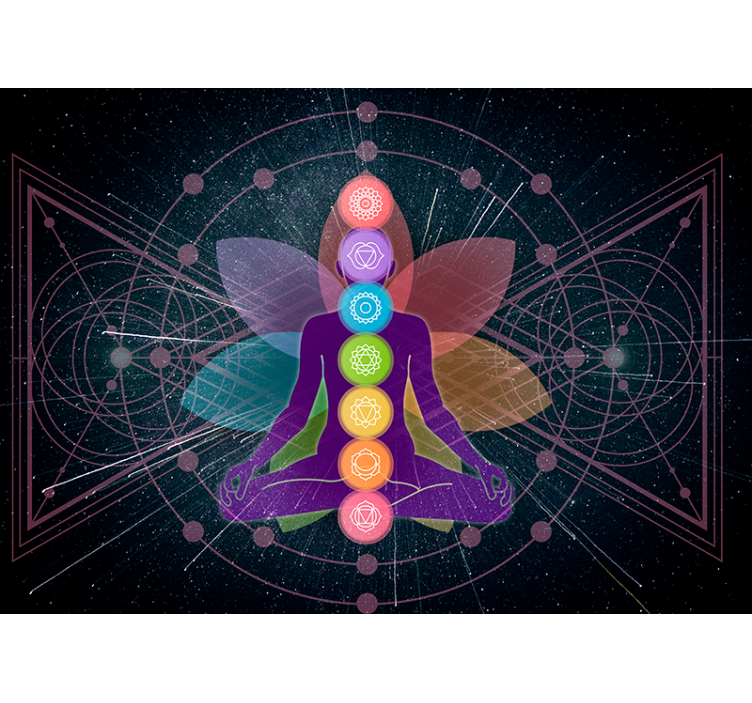 Fotomural figura mística chakras - TenVinilo