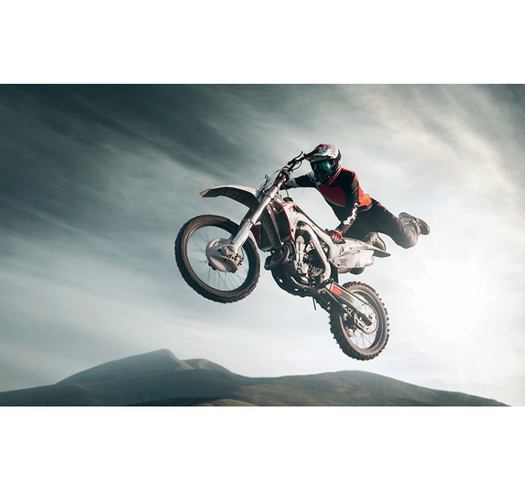 Fotomural de motos salto motocross - TenVinilo