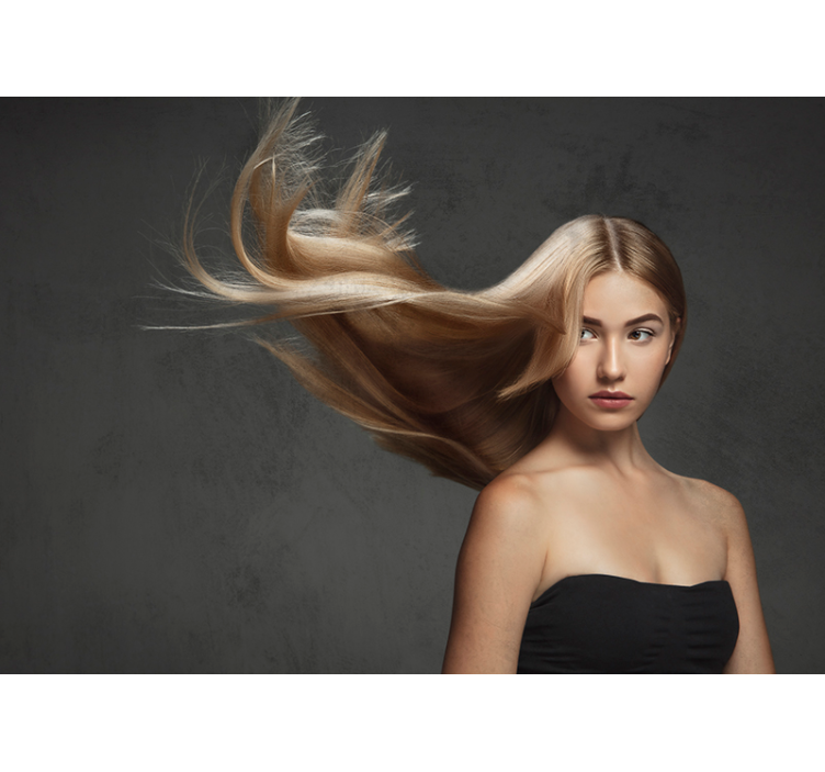 Fotomural de gente modelo de peluquería - TenVinilo