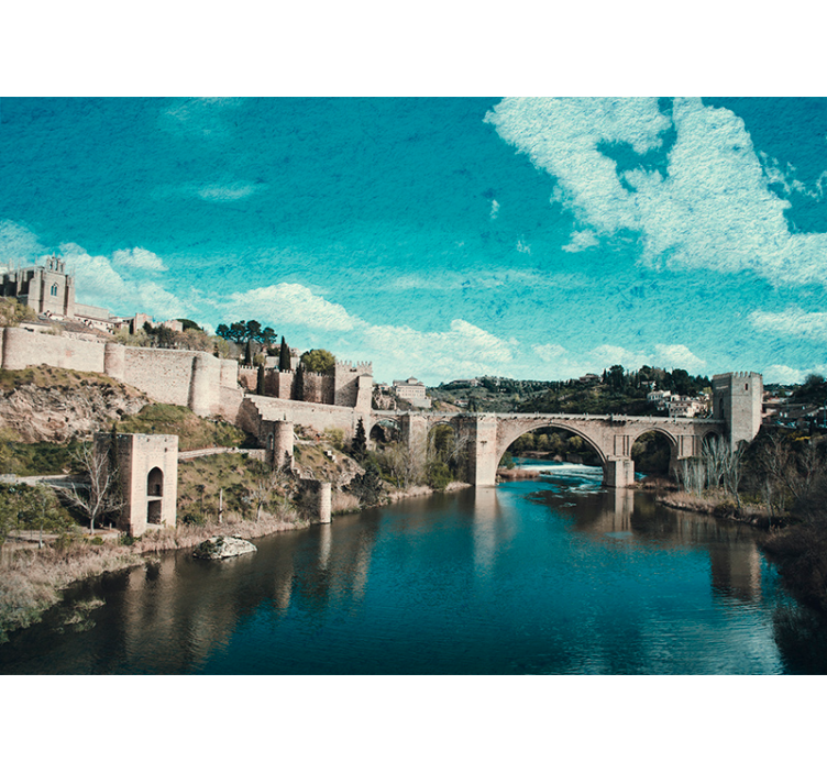 Fotomural ciudad Toledo río Tajo - TenVinilo