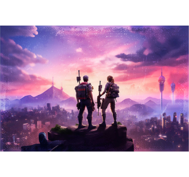 Fotomural juvenil personajes en aventura - TenVinilo