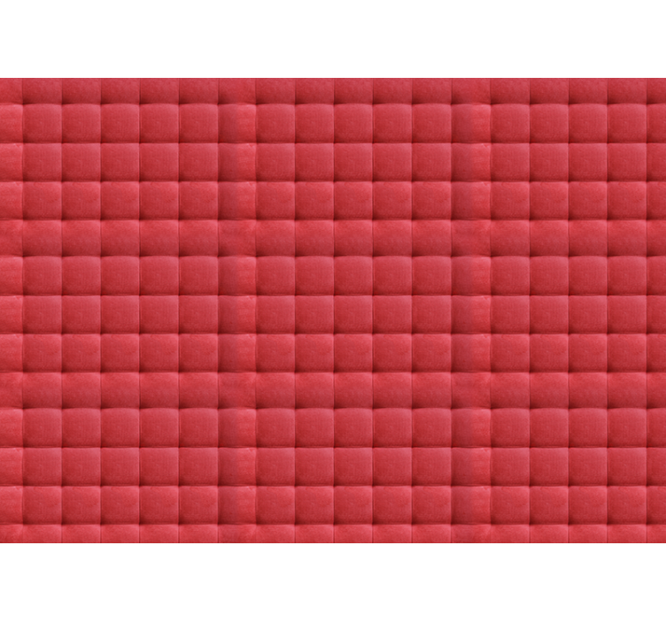 Fotomural rojo imitación acolchado de cuero - TenVinilo