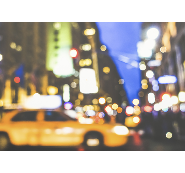 Fotomural ciudad noche urbana ocupada - TenVinilo