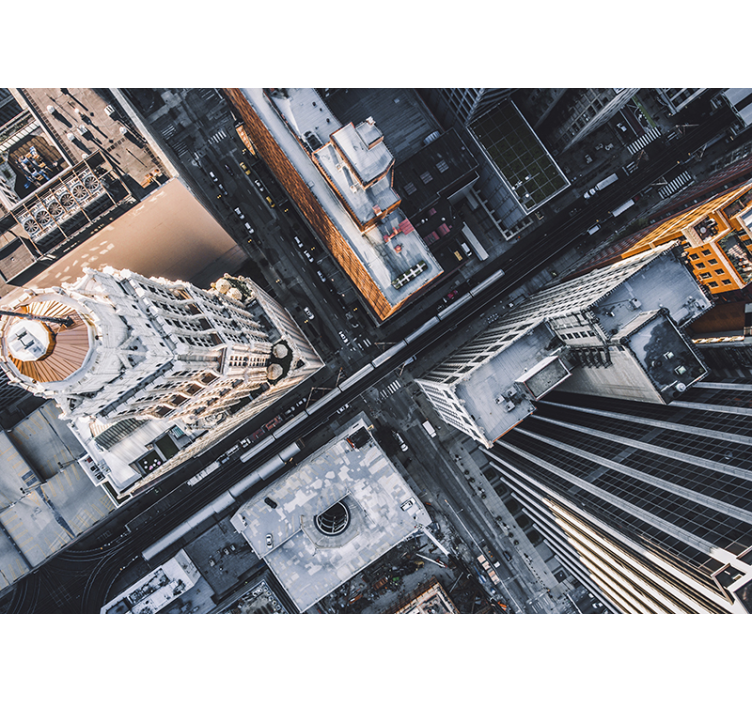 Fotomural ciudad vista aérea de la ciudad - TenVinilo