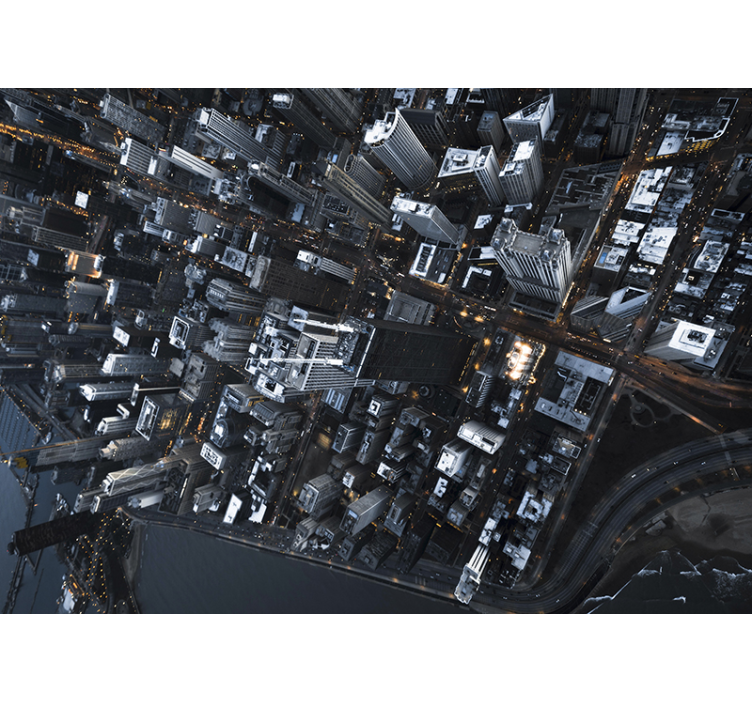 Fotomural ciudad vista urbana panorámica - TenVinilo