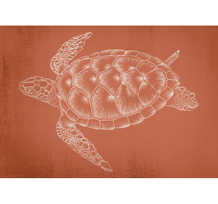 Fotomural animales ilustración de tortuga marina - TenVinilo