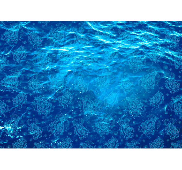 Fotomural naturaleza patrón de olas del océano - TenVinilo