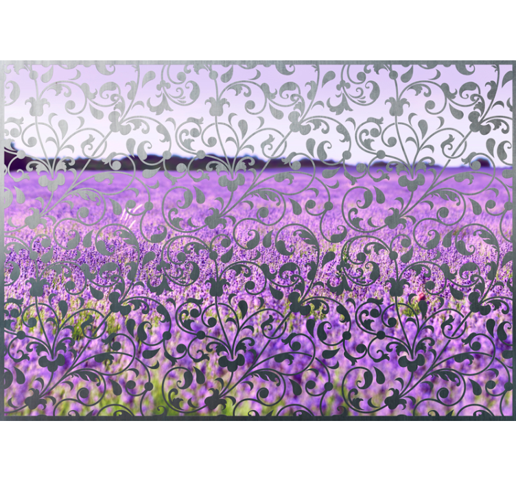 Mural de pared flores patrón floral lavanda - TenVinilo