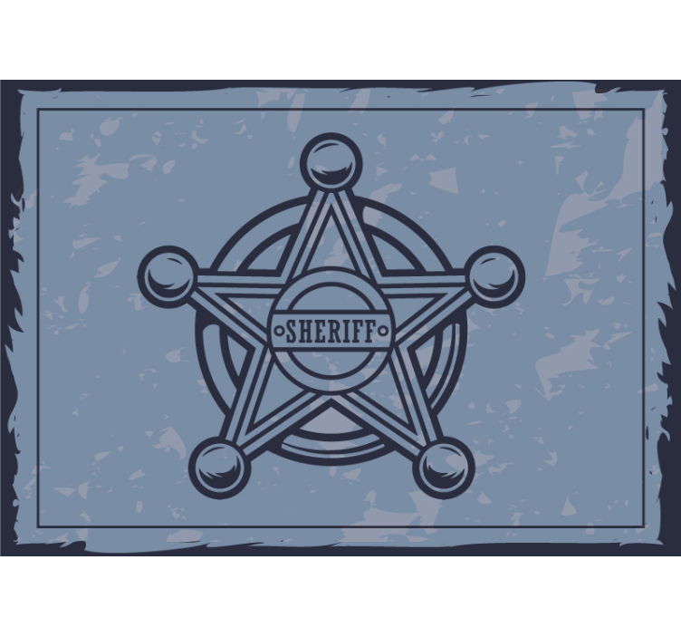 Fotomural gente juego de insignias de sheriff - TenVinilo