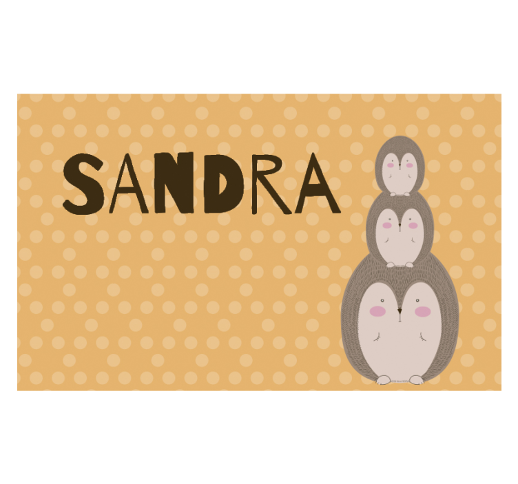 Mural de pared infantil lindos erizos apilados - TenVinilo