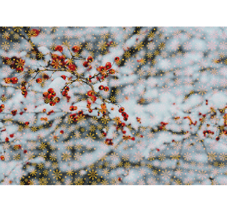 Mural de pared navidad momentos festivos de invierno - TenVinilo