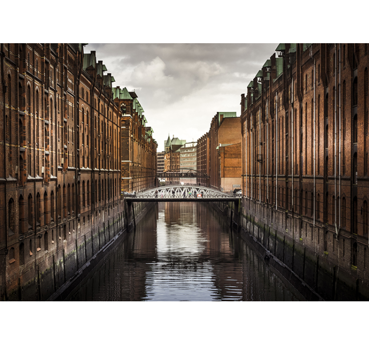 Fotomural Berlín vista histórica del canal - TenVinilo