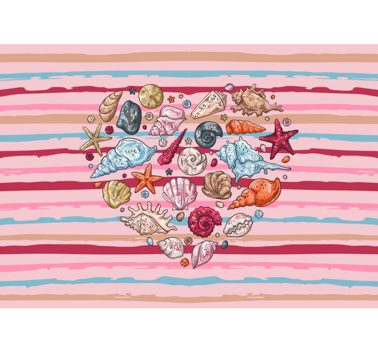 Fotomural animales conchas de vida marina - TenVinilo