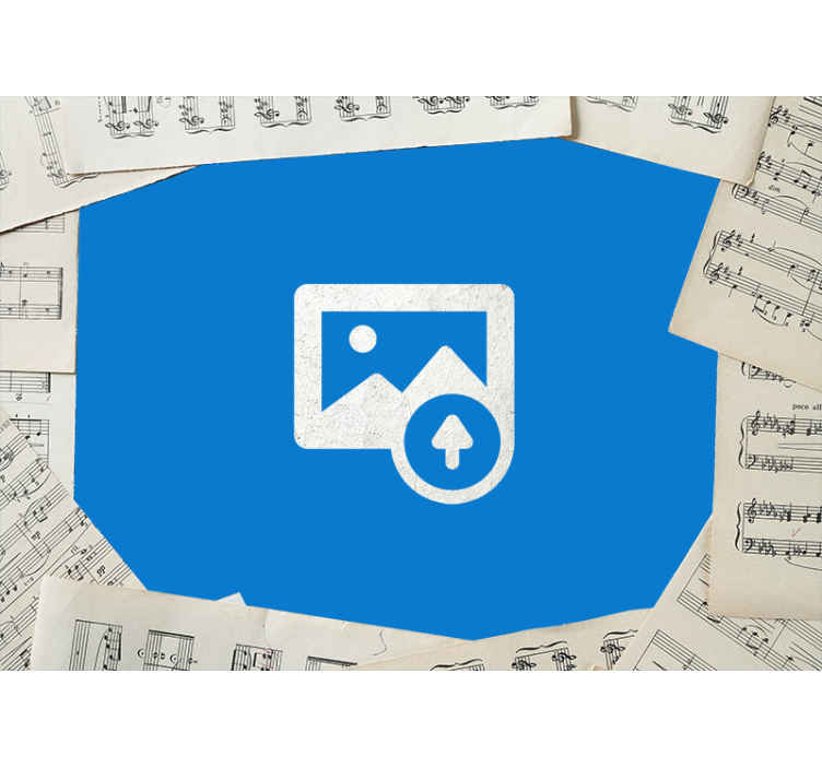 Mural para dormitorio juvenil guitarra y partituras - TenVinilo