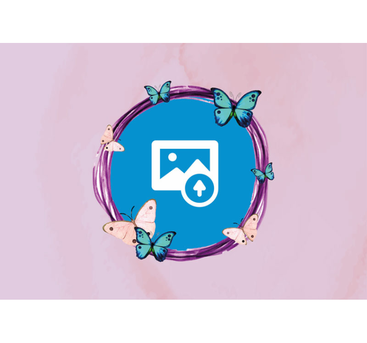 Mural de pared flores girasol acompañado de mariposas - TenVinilo