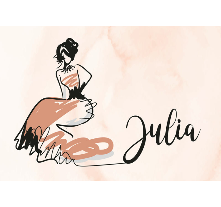 Fotomural arte boceto de moda elegante - TenVinilo