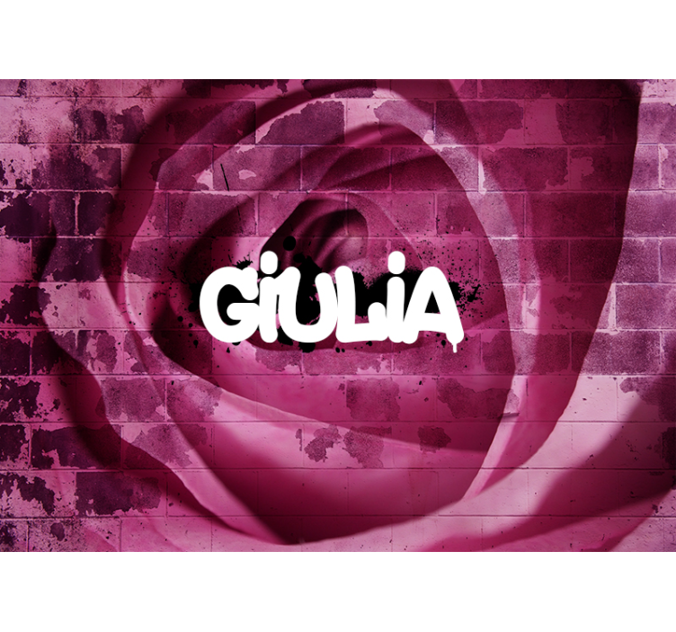 Mural de pared flores diseño de rosa personalizado - TenVinilo