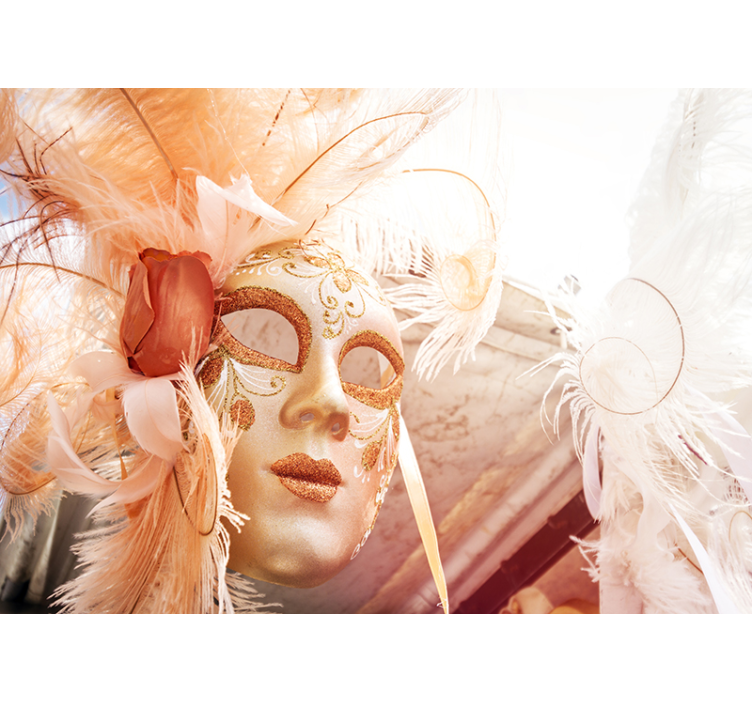 Fotomural de amor máscara de carnaval elegante - TenVinilo