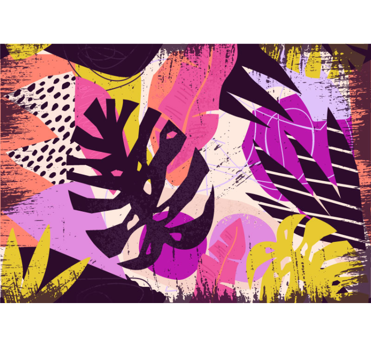 Fotomural abstracto formas coloridas vibrantes - TenVinilo