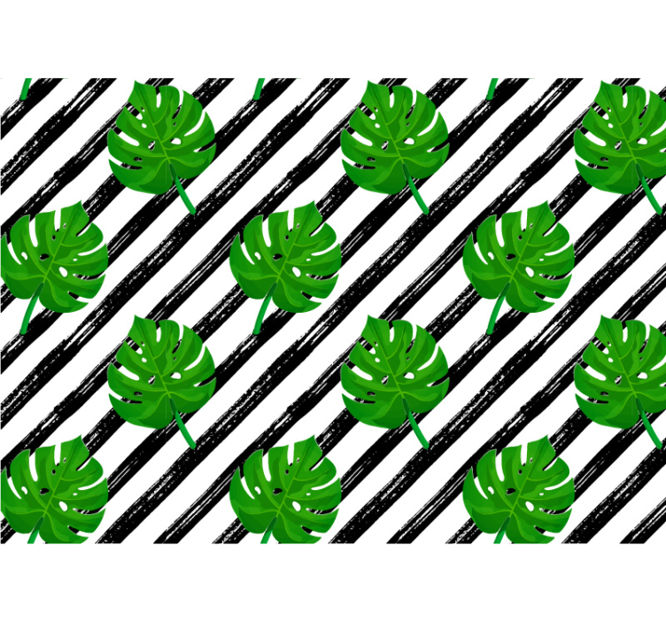 Fotomural patrón de hojas tropicales - TenVinilo