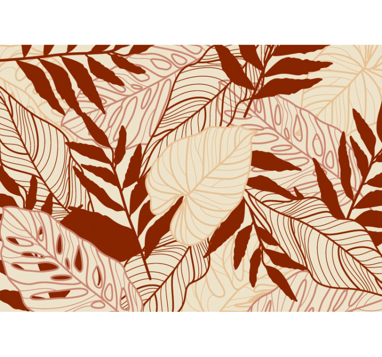 Papel pintado naturaleza motivos de hojas tropicales - TenVinilo
