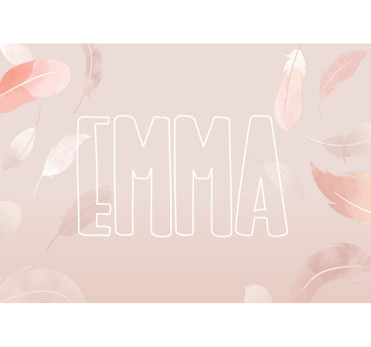 Fotomural bebé con nombre personalizado - TenVinilo