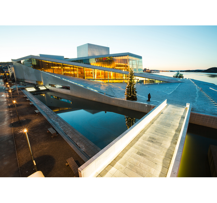 Fotomural ciudad maravilla arquitectónica moderna - TenVinilo