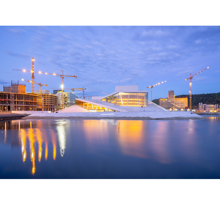 Fotomural ciudad diseño arquitectónico moderno - TenVinilo